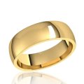5mm Half Round Comfort Fit Band in 10K Yellow Gold