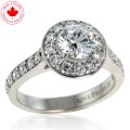 1.84ct. tw 14KW Halo Diamond Engagement Ring