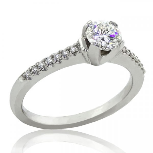 .59ct tw Classic Diamond Engagement Ring in 14K - Click Image to Close