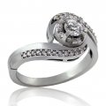 .41ct. tw 14k Canadian Diamond Halo Twist Engagement Ring