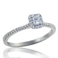 0.236ct tw 14K Princess Halo Diamond Ring
