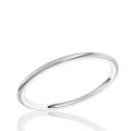1mm Half Round Comfort Fit Band in 10K White Gold