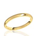 2mm Half Round Comfort Fit Band in 10K Yellow Gold