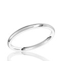 1.5mm Half Round Comfort Fit Band in 10K White Gold