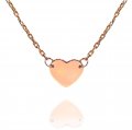 10K Rose Gold Engravable Heart Pendant Necklace