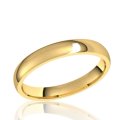 3mm Half Round Comfort Fit Band in 10K Yellow Gold