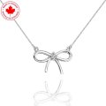 10K Gold and Canadian Diamond Bow Necklace