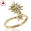 10K Yellow Gold and Diamond Star and Sun Ring