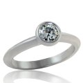 .50ct Diamond Solitaire Bezel Set Engagement Ring
