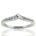 Angled Contour Diamond Band in 14K White Gold