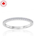 Dainty Natural Diamond Band in 14K White Gold