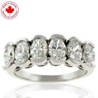 1.50ct tw Oval Cut Diamond Band in 14K White Gold