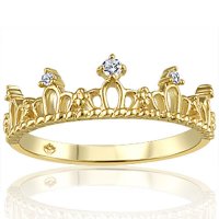 .04ct tw 10K Diamond Crown Ring