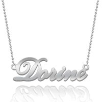 Custom Name Necklace in Curled Script