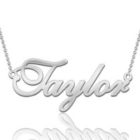 Custom Name Necklace in Curled Script