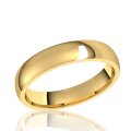 4mm Half Round Comfort Fit Band in 10K Yellow Gold