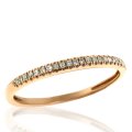 French Claw Set Diamond Band in 10K Rose Gold