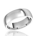 5mm Half Round Comfort Fit Band in 10K White Gold
