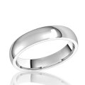 4mm Half Round Comfort Fit Band in 10K White Gold