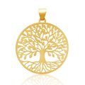 Large 1 1/4" Tree Of Life 10K Gold Pendant