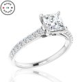 1.27 14K tw Square Brilliant Diamond Engagement Ring