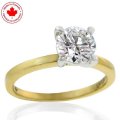 1.00ct Round Brilliant Diamond Solitaire Ring in 14K Yellow Gold