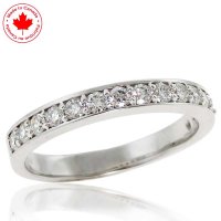0.56ct tw Pave Set Diamond Band in 14K White Gold