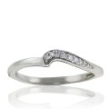 Swoop Contour Diamond Band in 14K White Gold