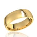 5mm Half Round Comfort Fit Band in 10K Yellow Gold (image for) 5mm Half Round Comfort Fit Band in 10K Yellow Gold