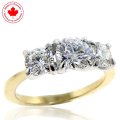 1.51ct tw Diamond 3 Stone Ring in 14K Yellow (image for) 1.51ct tw Diamond 3 Stone Ring in 14K Yellow