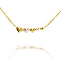 10K Gold Two Tone Hearts Necklace (image for) 10K Gold Two Tone Hearts Necklace