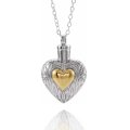 Sterling Silver & 14K Yellow Heart Ash Holder (image for) Sterling Silver & 14K Yellow Heart Ash Holder