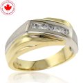 0.20ct Men's Diagonal Diamond Ring 10K Gold (image for) 0.20ct Men's Diagonal Diamond Ring 10K Gold