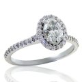 0.72ct tw 14K Oval Halo Diamond Ring (image for) 0.72ct tw 14K Oval Halo Diamond Ring