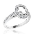 14K Diamond Halo Semi Mount for 1.50ct Oval (image for) 14K Diamond Halo Semi Mount for 1.50ct Oval