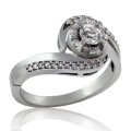 .41ct. tw 14k Canadian Diamond Halo Twist Engagement Ring (image for) .41ct. tw 14k Canadian Diamond Halo Twist Engagement Ring