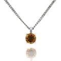 Yellow Citrine 10K Drop Pendant with Chain (image for) Yellow Citrine 10K Drop Pendant with Chain
