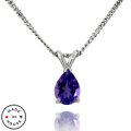 Pear Shaped Amethyst 10K Pendant with Chain (image for) Pear Shaped Amethyst 10K Pendant with Chain