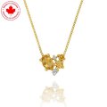Diamond and Citrine Pendant in 10K Yellow Gold (image for) Diamond and Citrine Pendant in 10K Yellow Gold