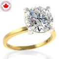 3.08ct Diamond Solitaire Ring in 14K White and Yellow (image for) 3.08ct Diamond Solitaire Ring in 14K White and Yellow