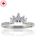 Fancy Curved Natural Marquise Diamond Band in 14K (image for) Fancy Curved Natural Marquise Diamond Band in 14K