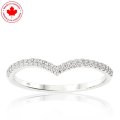 Pointed Contour Diamond Band in 10K White Gold (image for) Pointed Contour Diamond Band in 10K White Gold