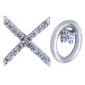 0.08ct tw 10K Diamond XO Studs (image for) 0.08ct tw 10K Diamond XO Studs