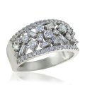 Unique 1.00ct tw Round and Baguette Diamond 10K Band (image for) Unique 1.00ct tw Round and Baguette Diamond 10K Band