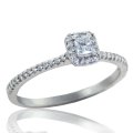 0.236ct tw 14K Princess Halo Diamond Ring (image for) 0.236ct tw 14K Princess Halo Diamond Ring