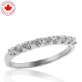 0.28ct tw Claw Set Natural Diamond Band in 14K