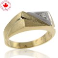 0.03ct Men's Diamond Ring in Two Tone 10K Gold (image for) 0.03ct Men's Diamond Ring in Two Tone 10K Gold