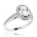 1.37ct tw 14K White Gold Diamond Ring Mount for 1.50ct Oval (image for) 1.37ct tw 14K White Gold Diamond Ring Mount for 1.50ct Oval