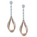 0.04ct tw Round Brilliant Canadian Diamond Two Tone Dangle Studs (image for) 0.04ct tw Round Brilliant Canadian Diamond Two Tone Dangle Studs