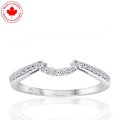 Notched Contour Diamond Band in 14K White Gold (image for) Notched Contour Diamond Band in 14K White Gold